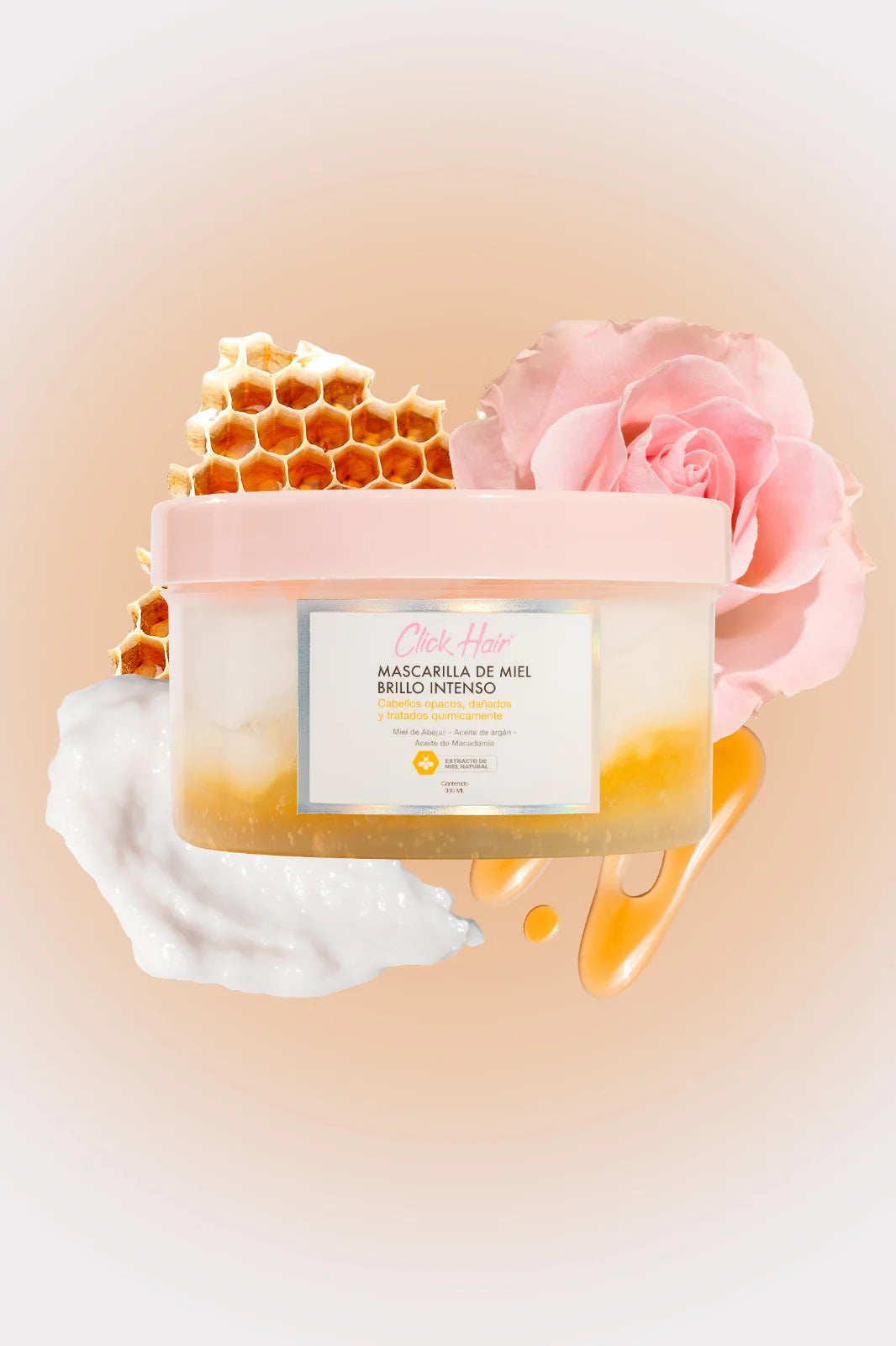Mascarilla miel brillo intenso