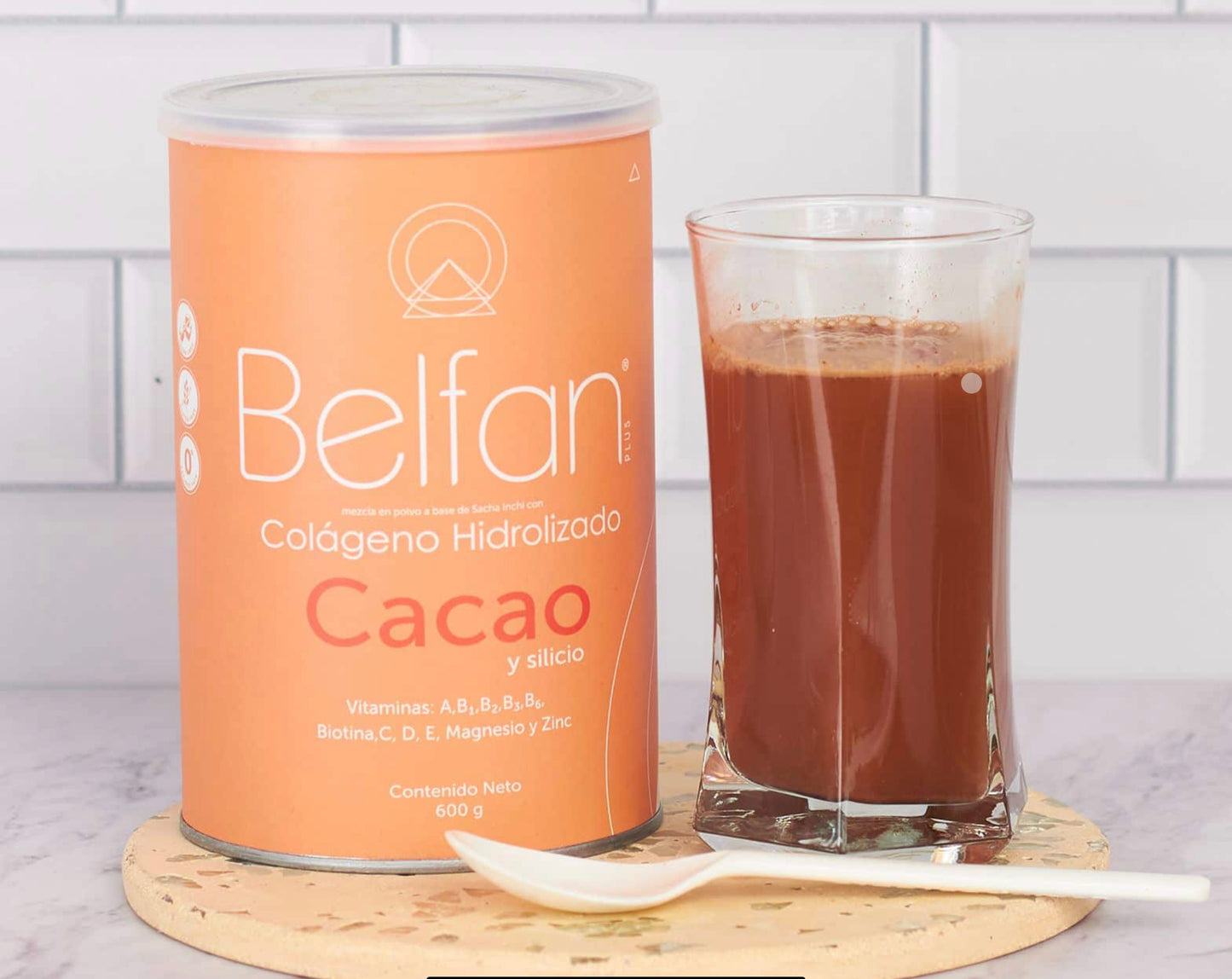 Colágeno Hidrolizado Belfan Cacao y Silicio x 600g