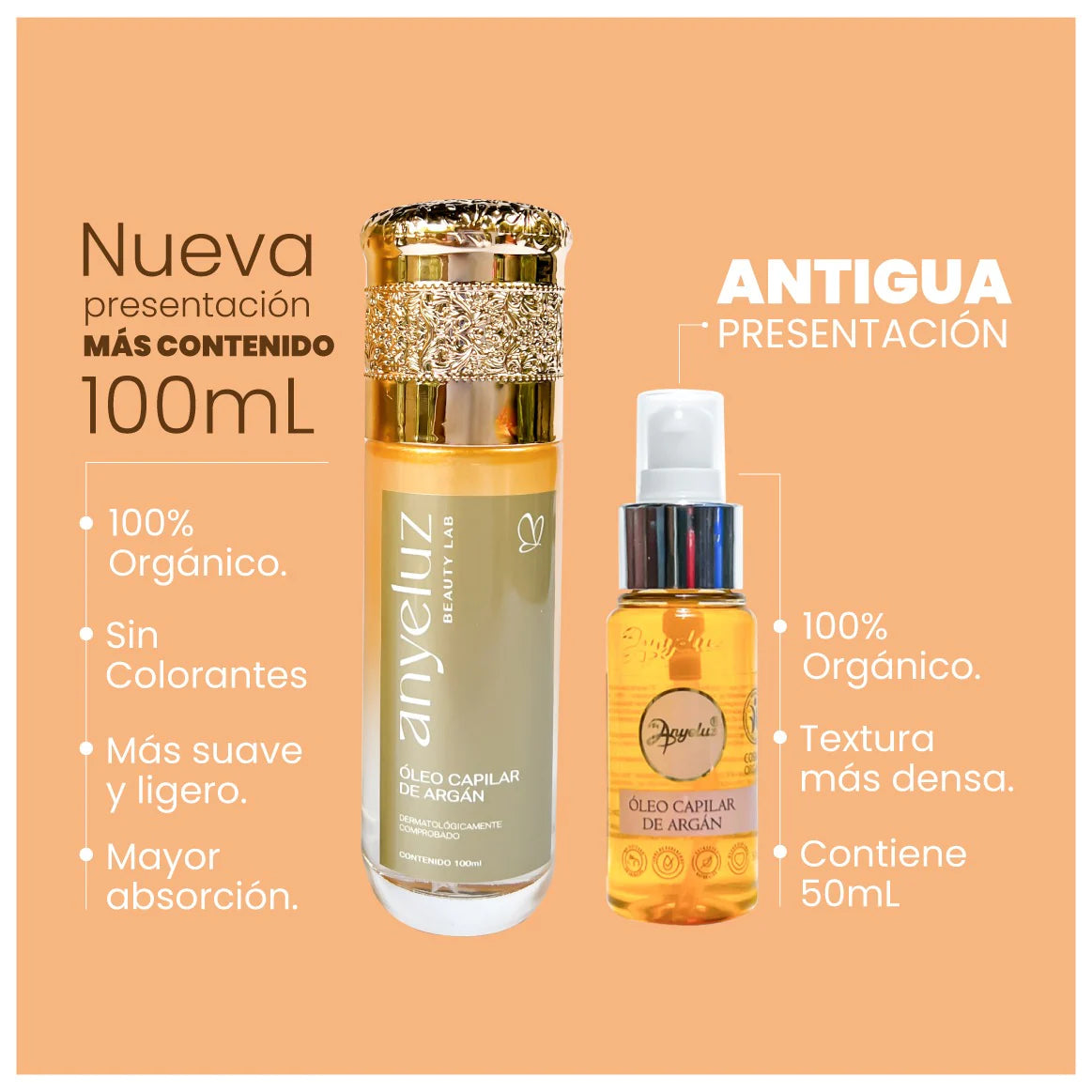 Óleo capilar de argán Anyeluz 100ml